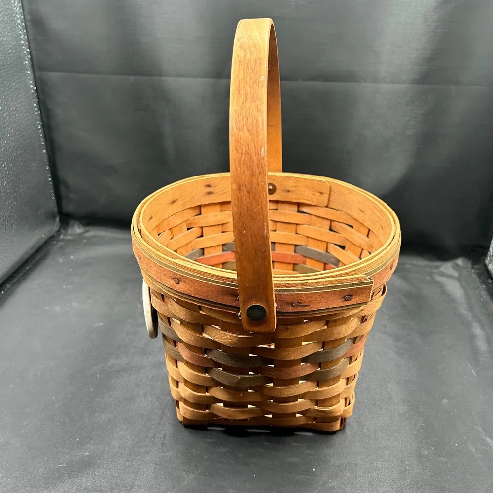 Vintage 1996 Longaberger Handwoven Basket Maple Leaf‎ Dresden Ohio USA Decor